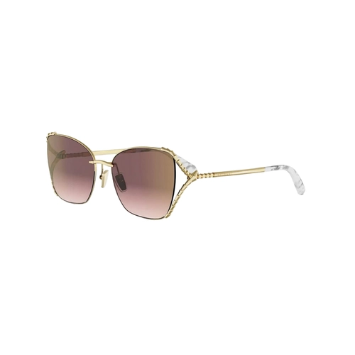 Óculos de Sol Bvlgari BV40081U_5630Z Metal Dourado com lentes na cor Marrom Degradê