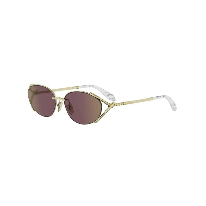Óculos de Sol Bvlgari BV40095U_5730Z Metal Dourado com lentes na cor Roxo 1