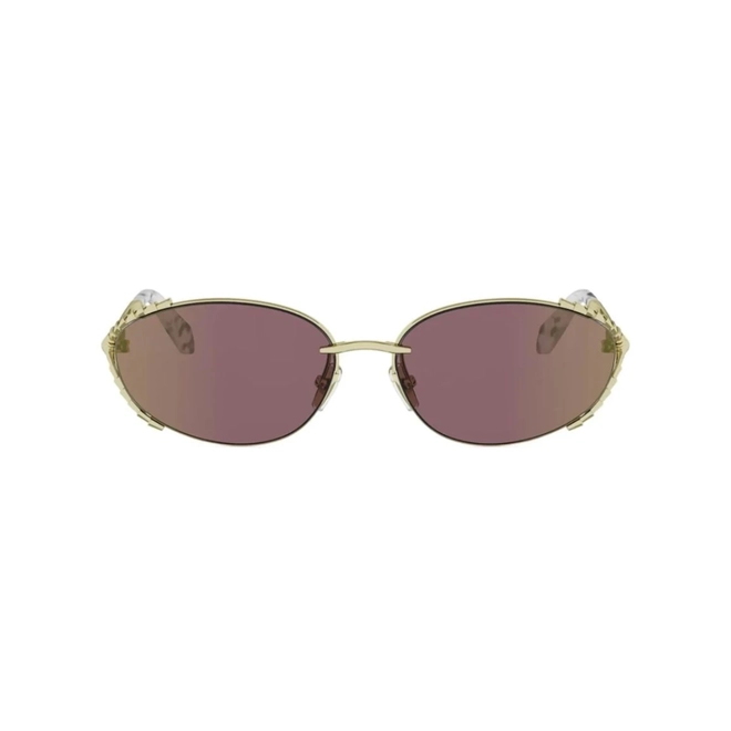 Óculos de Sol Bvlgari BV40095U_5730Z Metal Dourado com lentes na cor Roxo 2