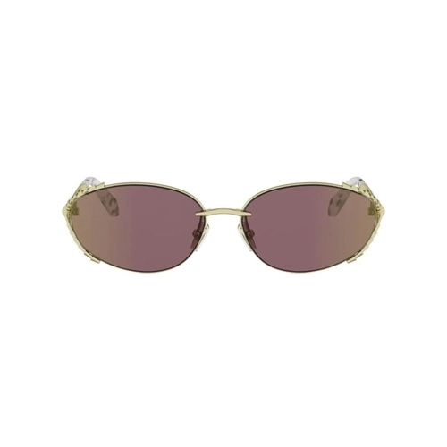 Óculos de Sol Bvlgari BV40095U_5730Z Metal Dourado com lentes na cor Roxo