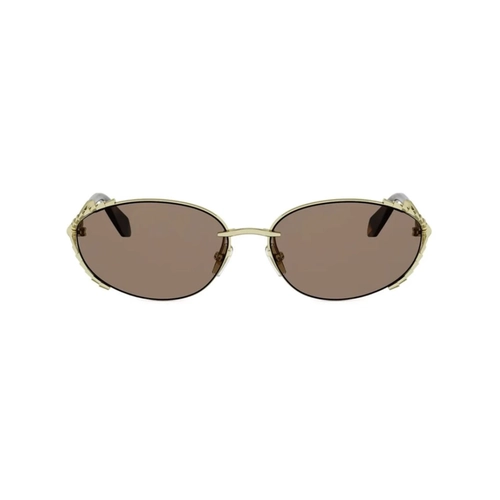 Óculos de Sol Bvlgari BV40095U_5730E Metal Dourado com lentes na cor Marrom