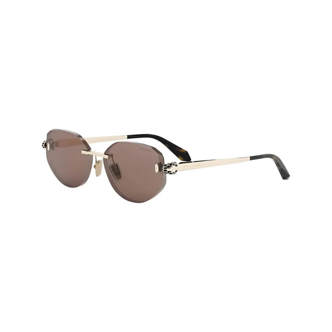 Óculos de Sol Bvlgari BV40059U_5833J Metal Dourado com lentes na cor Marrom 1