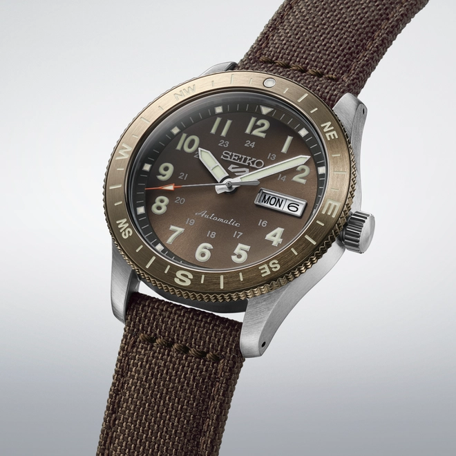 Relógio Seiko 5 Sports Field Automático - HDB009B1 N2NX Marrom 5