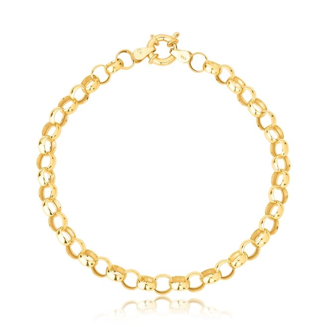 Pulseira elo Português em ouro 18k polida fecho boia 1