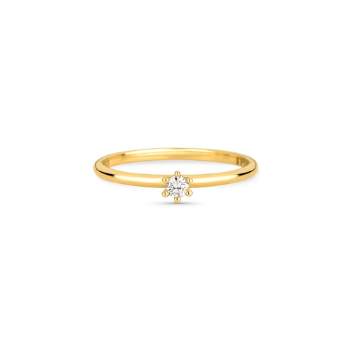 Anel Infinity Diamonds II em ouro 18k solitário com 5pts de Diamantes