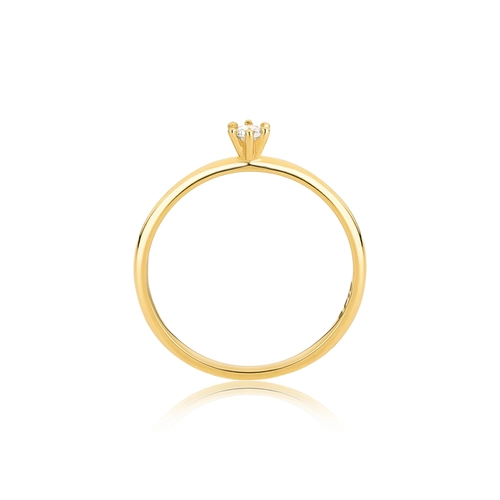 Anel Infinity Diamonds II em ouro 18k solitário com 5pts de Diamantes