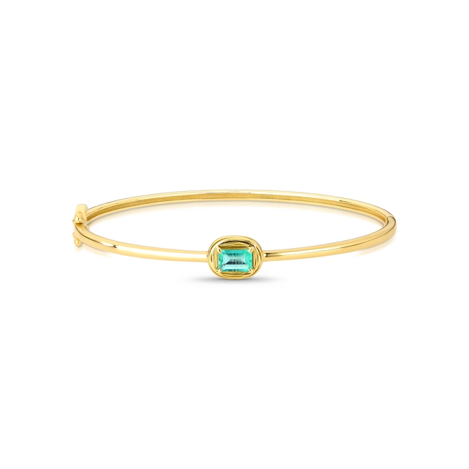 Pulseira Nido Oriental bracelete em ouro 18k ninho envolve gema de Esmeralda 1