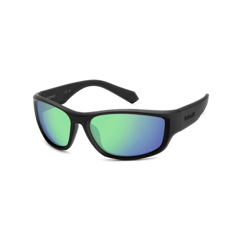 Óculos de Sol Polaroid PLD 2166/S 3OL 625Z S Poliamida Preto Fosco com lentes na cor Verde Espelhado Polarizado