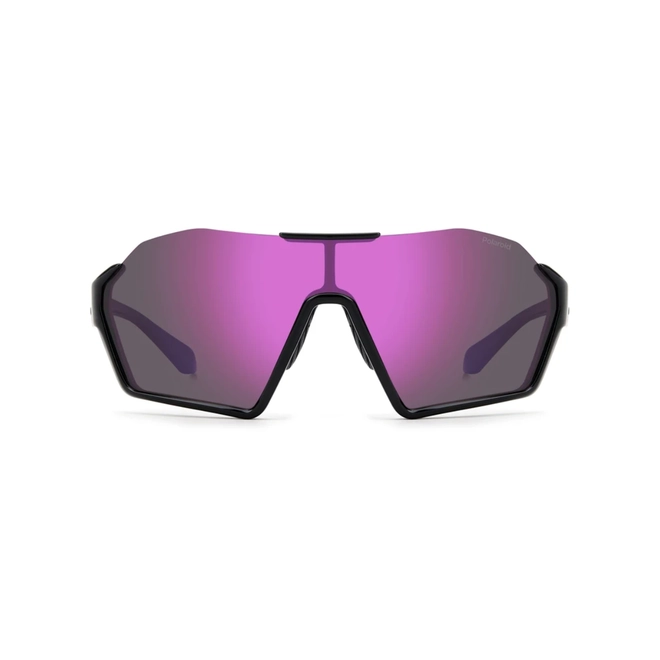 Óculos de Sol Polaroid PLD 7062/S 807 99AI S Policarbonato Preto com lentes na cor Rosa Espelhado Polarizado 2