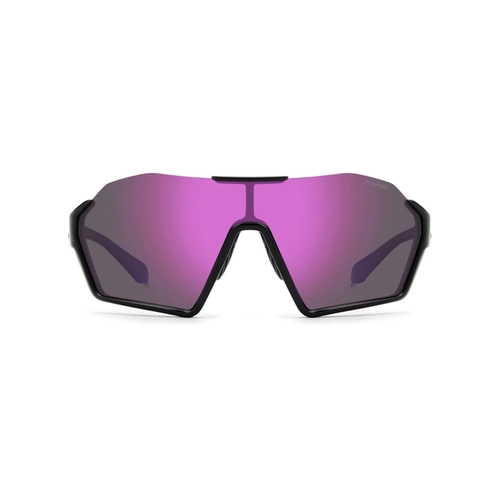 Óculos de Sol Polaroid PLD 7062/S 807 99AI S Policarbonato Preto com lentes na cor Rosa Espelhado Polarizado
