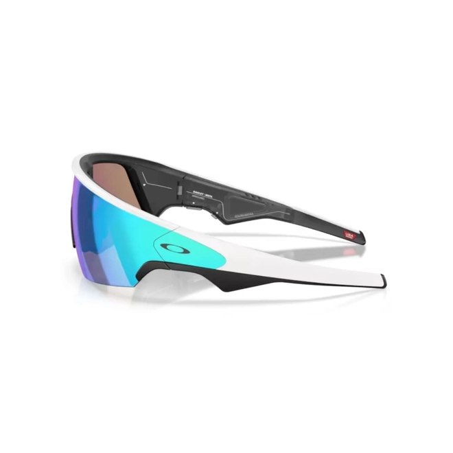 Óculos de Sol Oakley Meta Vanguard 0OW8001 80010652 Acetato Branco com lentes na cor Azul Prizm 3