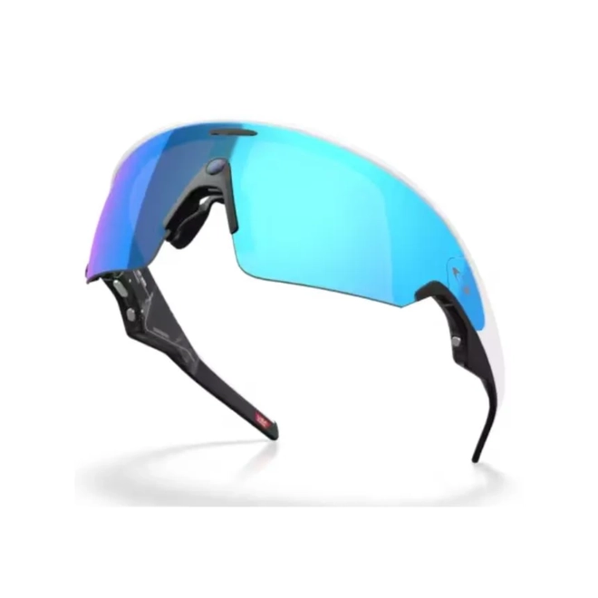Óculos de Sol Oakley Meta Vanguard 0OW8001 80010652 Acetato Branco com lentes na cor Azul Prizm 4