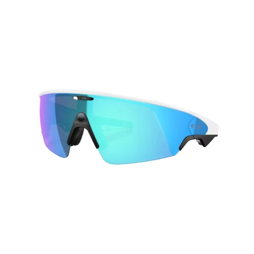 Óculos de Sol Oakley Meta Vanguard 0OW8001 80010652 Acetato Branco com lentes na cor Azul Prizm