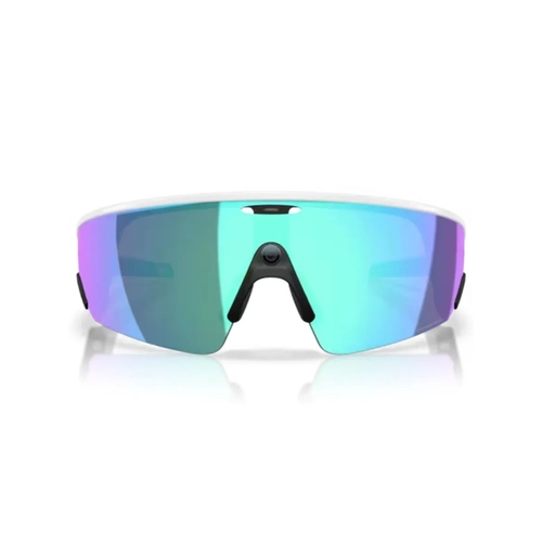 Óculos de Sol Oakley Meta Vanguard 0OW8001 80010652 Acetato Branco com lentes na cor Azul Prizm