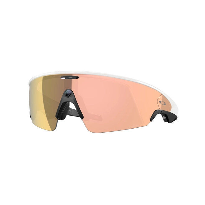 Óculos de Sol Oakley Meta Vanguard 0OW8001 80010852 Acetato Branco com lentes na cor Dourado e Rosa Prizm 1