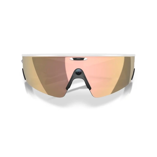 Óculos de Sol Oakley Meta Vanguard 0OW8001 80010852 Acetato Branco com lentes na cor Dourado e Rosa Prizm