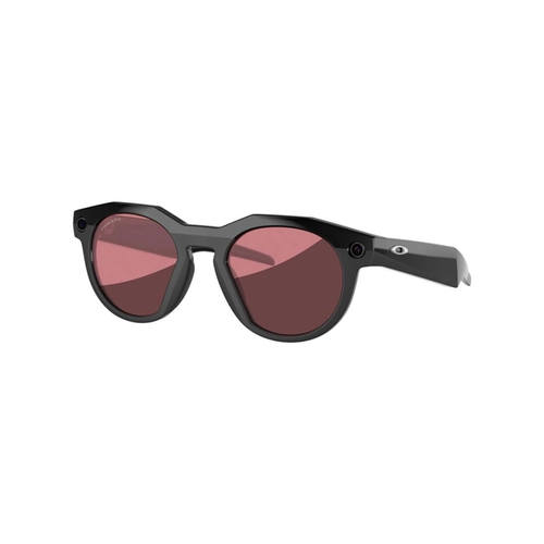 Óculos de Sol Oakley Meta HSTN 0OW8002 80020951 Acetato Preto Brilhante com lentes na cor Roxo Prizm