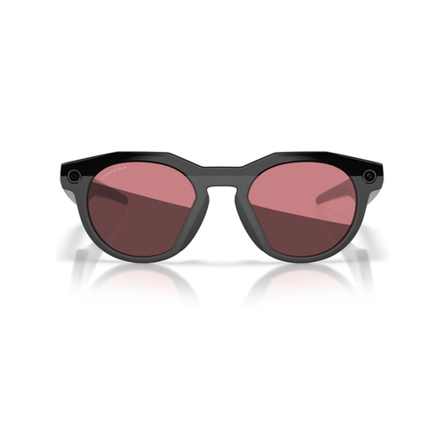 Óculos de Sol Oakley Meta HSTN 0OW8002 80020951 Acetato Preto Brilhante com lentes na cor Roxo Prizm