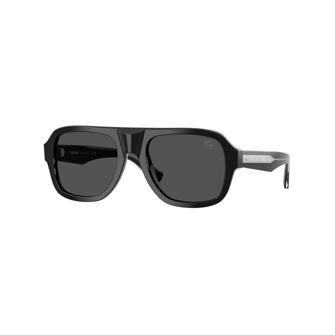 Óculos de Sol Burberry 0BE4478 42068755 Acetato Preto com lentes na cor Cinza Escuro 1