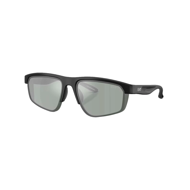 Óculos de Sol Emporio Armani EA7 0Q74003 62888257 Acetato Preto Fosco com lentes na cor Verde Espelhado 1