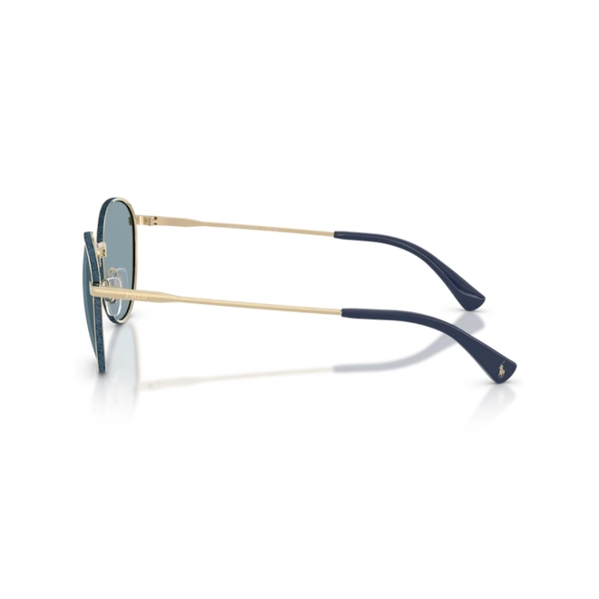 Óculos de Sol Polo Ralph Lauren 0PH3163 92867253 Metal Dourado com lentes na cor Azul 3