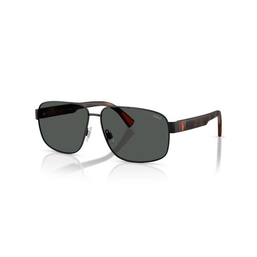 Óculos de Sol Polo Ralph Lauren 0PH3165 93048761 Metal Preto com lentes na cor Cinza Escuro