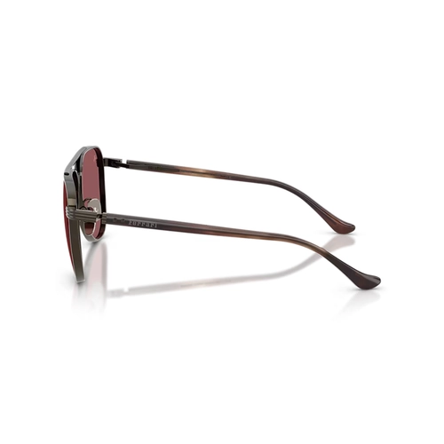 Óculos de Sol Ferrari 0FH1028T 314/1E59 Titânio Chumbo com lentes na cor Vermelho