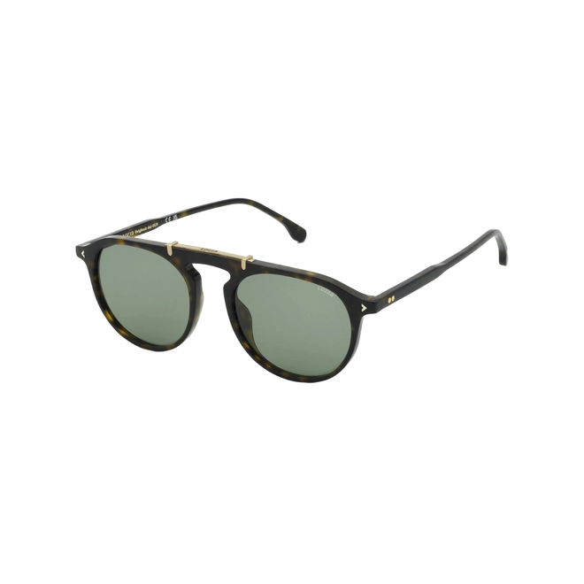 Óculos de Sol Lozza SL4430 02BL 52 Acetato Marrom Mesclado com lentes na cor Verde 1