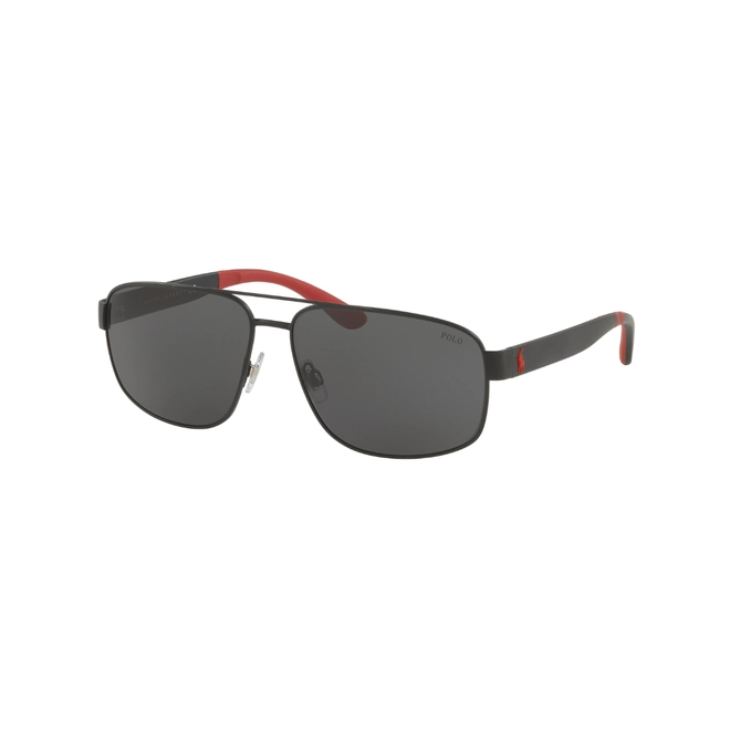 Óculos de Sol Polo Ralph Lauren 0PH3112 90388762 Metal Preto Fosco com lentes na cor Cinza 1