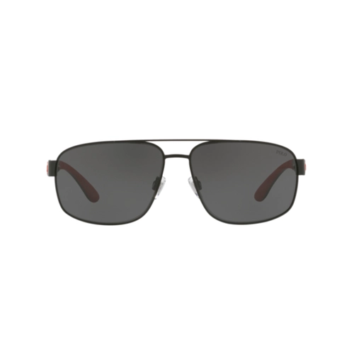 Óculos de Sol Polo Ralph Lauren 0PH3112 90388762 Metal Preto Fosco com lentes na cor Cinza