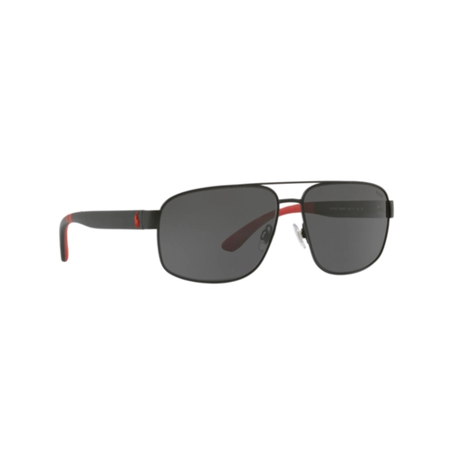Óculos de Sol Polo Ralph Lauren 0PH3112 90388762 Metal Preto Fosco com lentes na cor Cinza