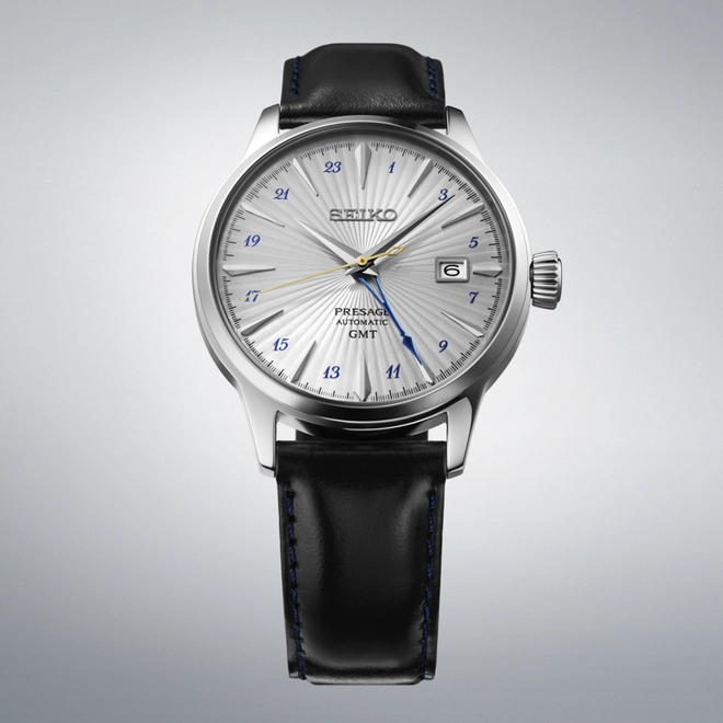 Relógio Seiko Presage Cocktail Silver Bullet GMT - SSK049J1 S1DX Branco 2