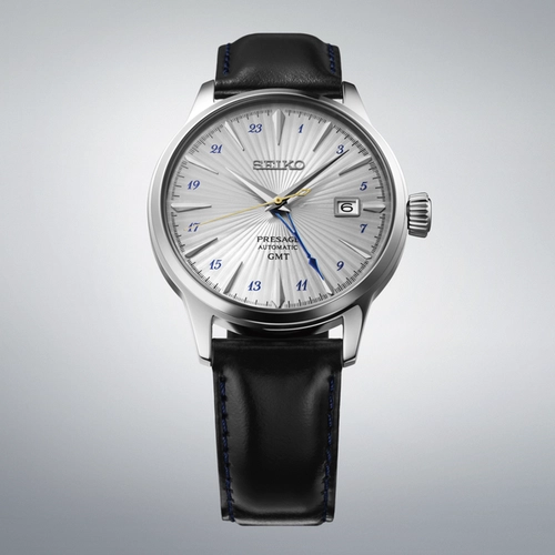 Relógio Seiko Presage Cocktail Silver Bullet GMT - SSK049J1 S1DX Branco