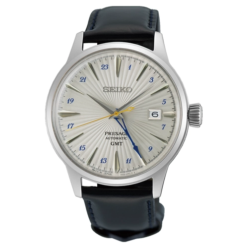 Relógio Seiko Presage Cocktail Silver Bullet GMT - SSK049J1 S1DX Branco