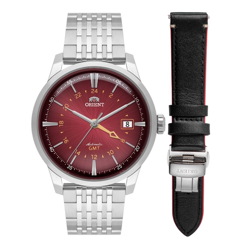 Relógio Orient Special Calibers GMT Automático - NH3SS019 W1SX Vermelho