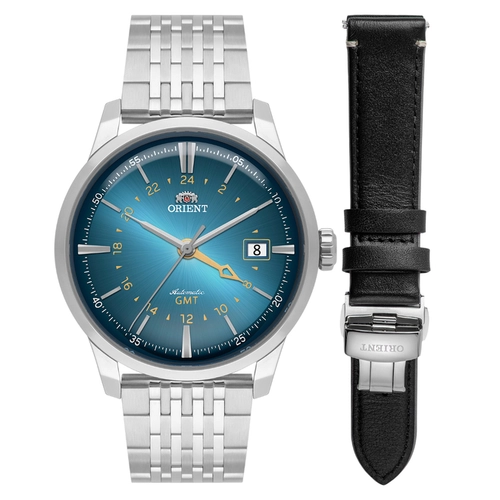 Relógio Orient Special Calibers GMT Automático - NH3SS019 A1SX Azul