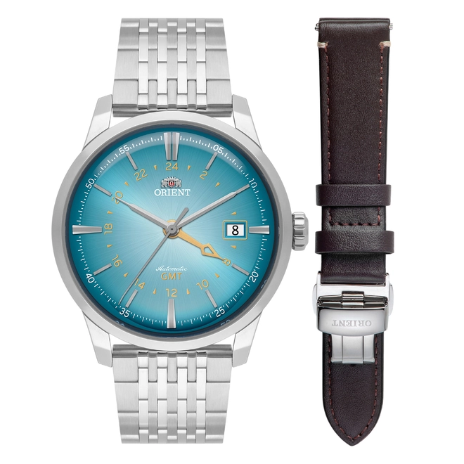 Relógio Orient Special Calibers GMT Automático - NH3SS019 E1SX Turquesa 1