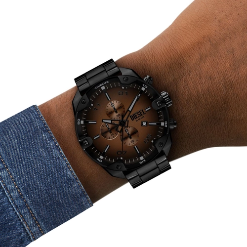 Relógio Diesel Spiked Cronógrafo Masculino - DZ4691B1 N2PX Marrom