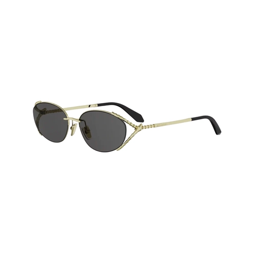 Óculos de Sol Bvlgari BV40095U_5730A Metal Dourado com lentes na cor Fumê