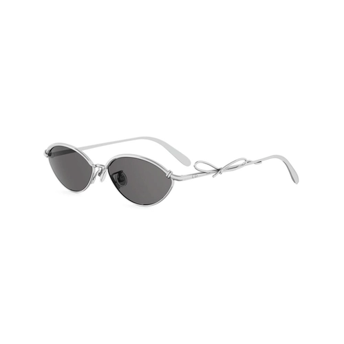Óculos de Sol Christian Dior Bow R1U CD40280U_5516A Metal Prata com lentes na cor Cinza