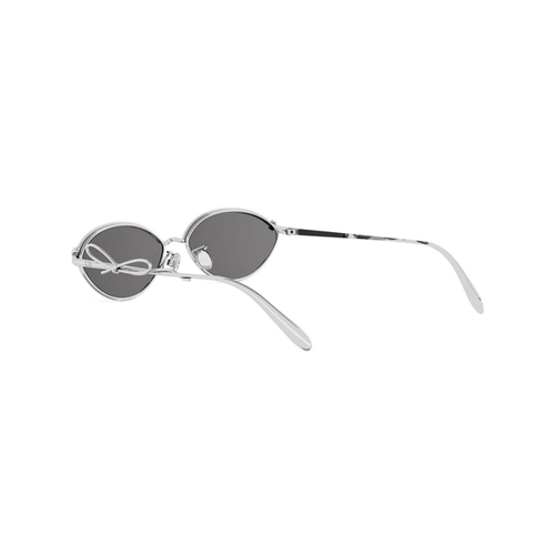Óculos de Sol Christian Dior Bow R1U CD40280U_5516A Metal Prata com lentes na cor Cinza