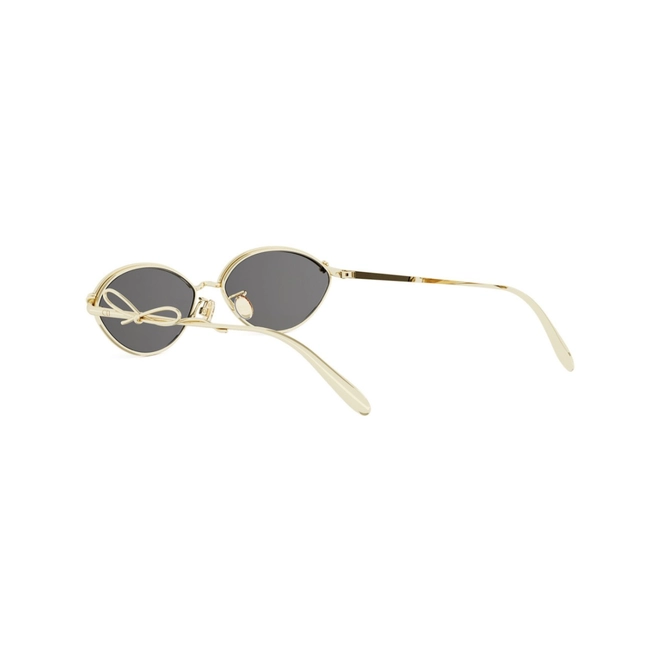 Óculos de Sol Christian Dior Bow R1U CD40280U_5510A Metal Dourado com lentes na cor Fumê 3