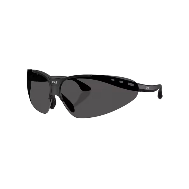 Óculos de Sol Emporio Armani EA7 0Q74007 62888743 Acetato Preto Fosco com lentes na cor Cinza Escuro 1