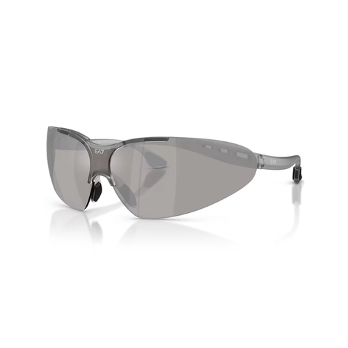 Óculos de Sol Emporio Armani EA7 0Q74007 63586G43 Acetato Cinza com lentes na cor Cinza Claro Espelhado