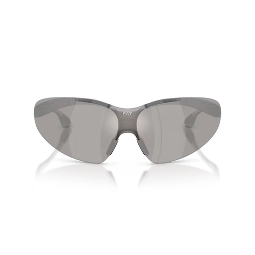 Óculos de Sol Emporio Armani EA7 0Q74007 63586G43 Acetato Cinza com lentes na cor Cinza Claro Espelhado