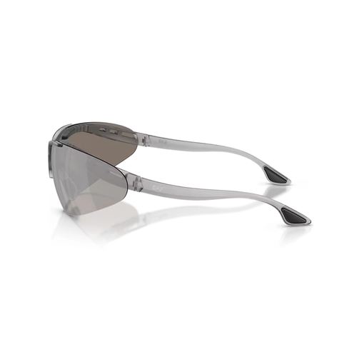 Óculos de Sol Emporio Armani EA7 0Q74007 63586G43 Acetato Cinza com lentes na cor Cinza Claro Espelhado