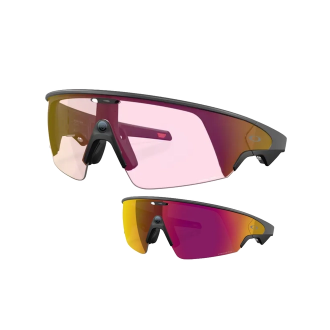 Óculos de Sol Oakley Meta Vanguard 0OW8001 80010952 Acetato Preto Fosco com lentes na cor Âmbar e Rosa Prizm Fotocromático 1