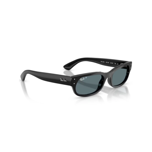Óculos de Sol Ray-Ban 0RB2236 901/4854 Propionato Preto com lentes na cor Preto Polarizado