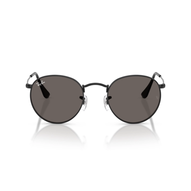 Óculos de Sol Ray-Ban Round Metal 0RB3447 002/B153 Metal Preto com lentes na cor Cinza Escuro 2
