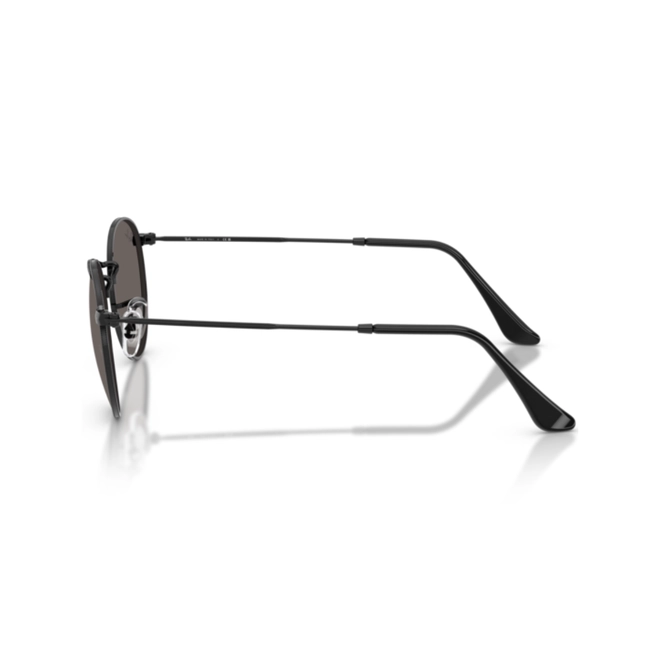 Óculos de Sol Ray-Ban Round Metal 0RB3447 002/B153 Metal Preto com lentes na cor Cinza Escuro 4